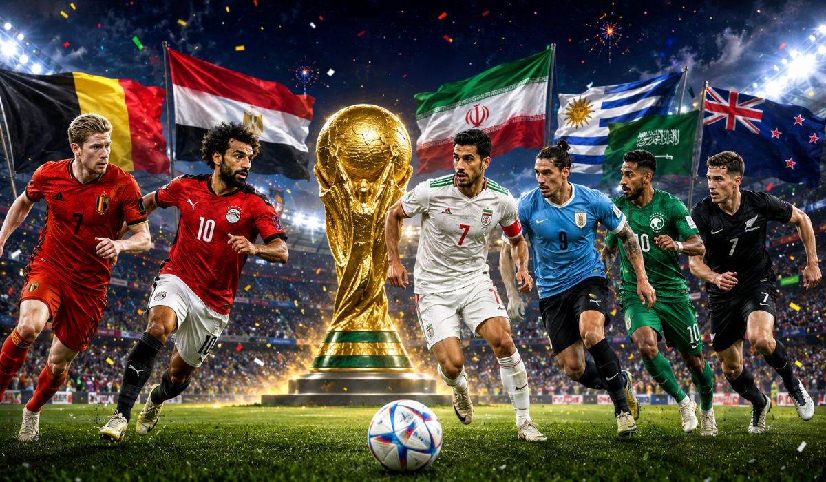 Belgium vs Egypt and Iran vs New Zealand Set to Shape FIFA World Cup 2026 Groups G and H